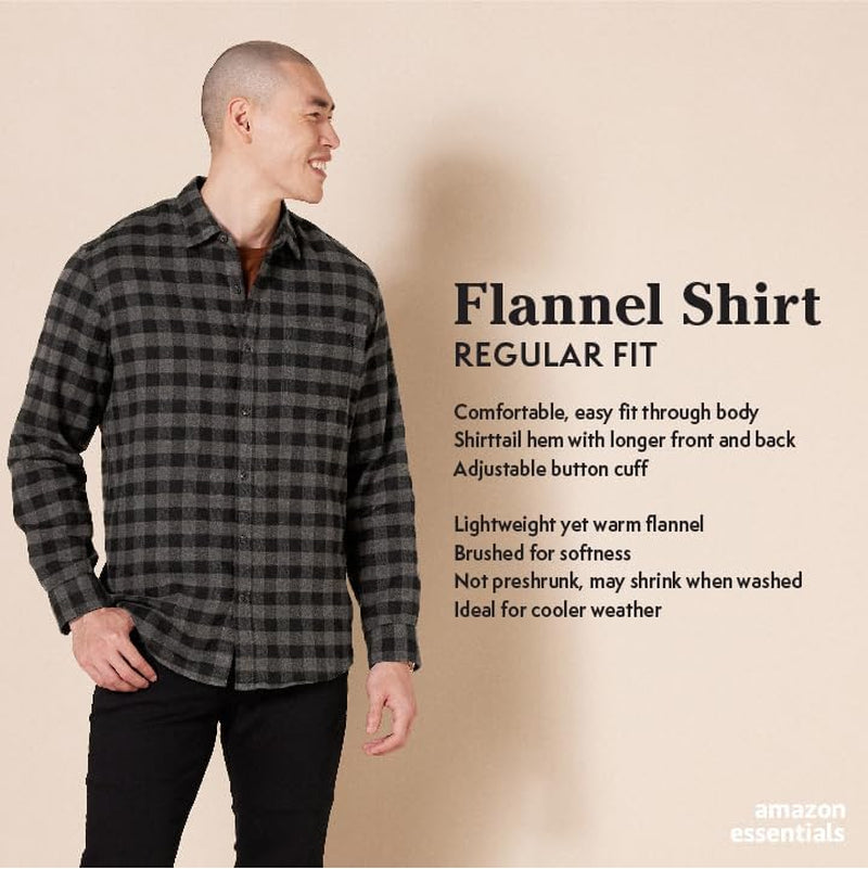 Men'S Long-Sleeve Flannel Shirt (Available in Big & Tall)