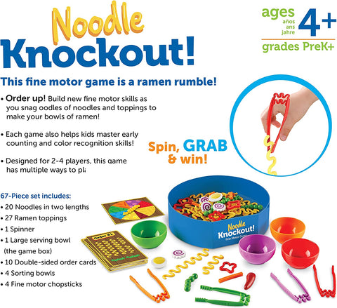 Noodle Knockout! Fine Motor Game,Fine Motor Skills Toys, 67 Pieces, Ages 4+