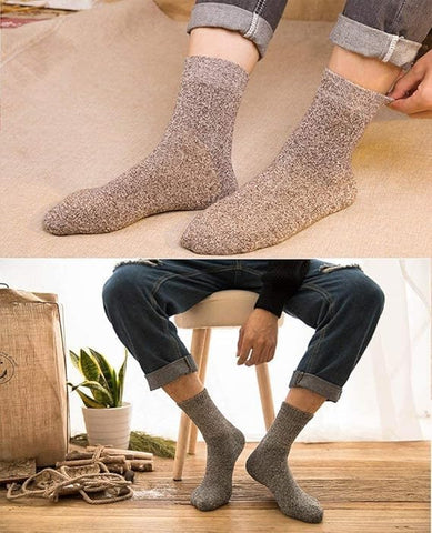 Pack of 5 Womens Winter Socks Warm Thick Knit Wool Soft Vintage Casual Crew Socks Gifts