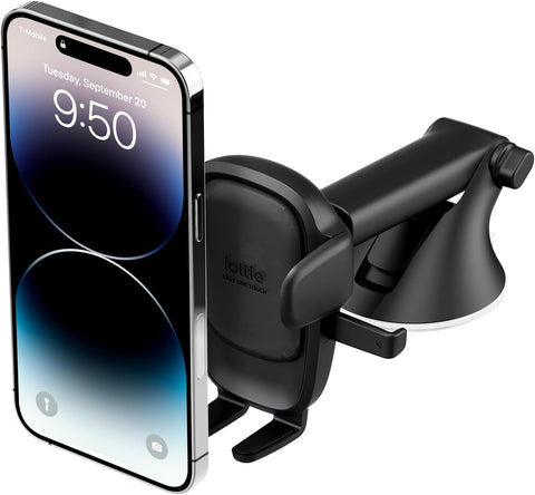 Easy One Touch 6 Universal Car Mount Dashboard & Windshield Suction Cup Phone Holder for Iphone Samsung, Google, All Smartphones