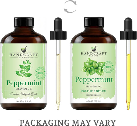 Peppermint Essential Oil - Huge 4 Fl Oz - 100% Pure and Natural - Premium Grade with Glass Dropper