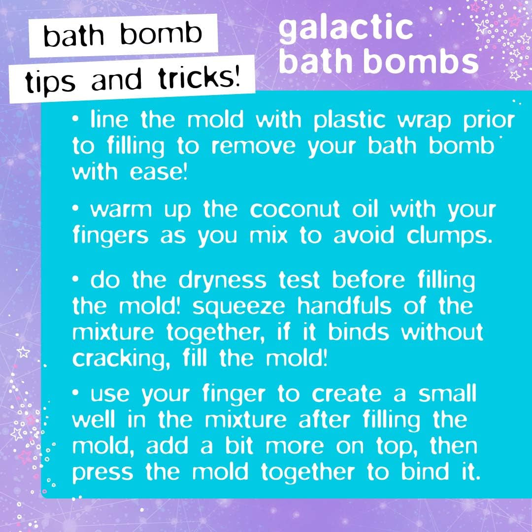 Just My Style You*Niverse Galactic Bath Bombs, At-Home STEAM Kits for Kids Age 6 and Up, Bath Time Fun, DIY Bath Bombs