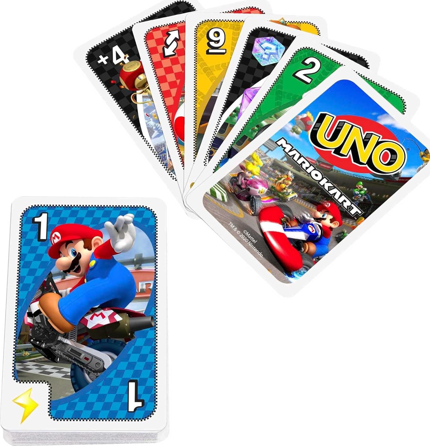 ​UNO Mario Kart Card Game for Kids, Adults, Family and Game Night with Special Rule for 2-10 Players