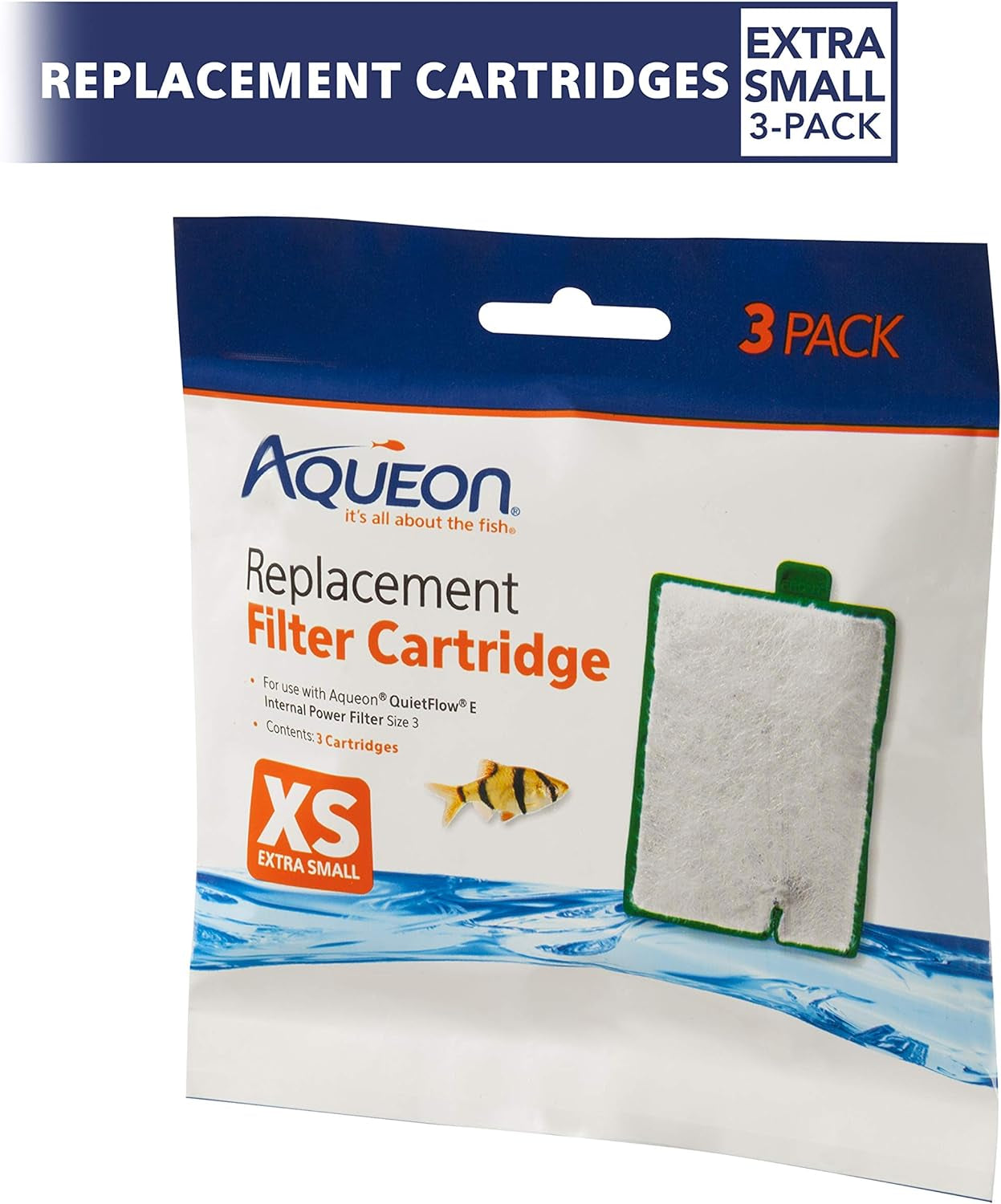 Aquarium Fish Tank Replacement Filter Cartridges Extra Small - 3 Pack