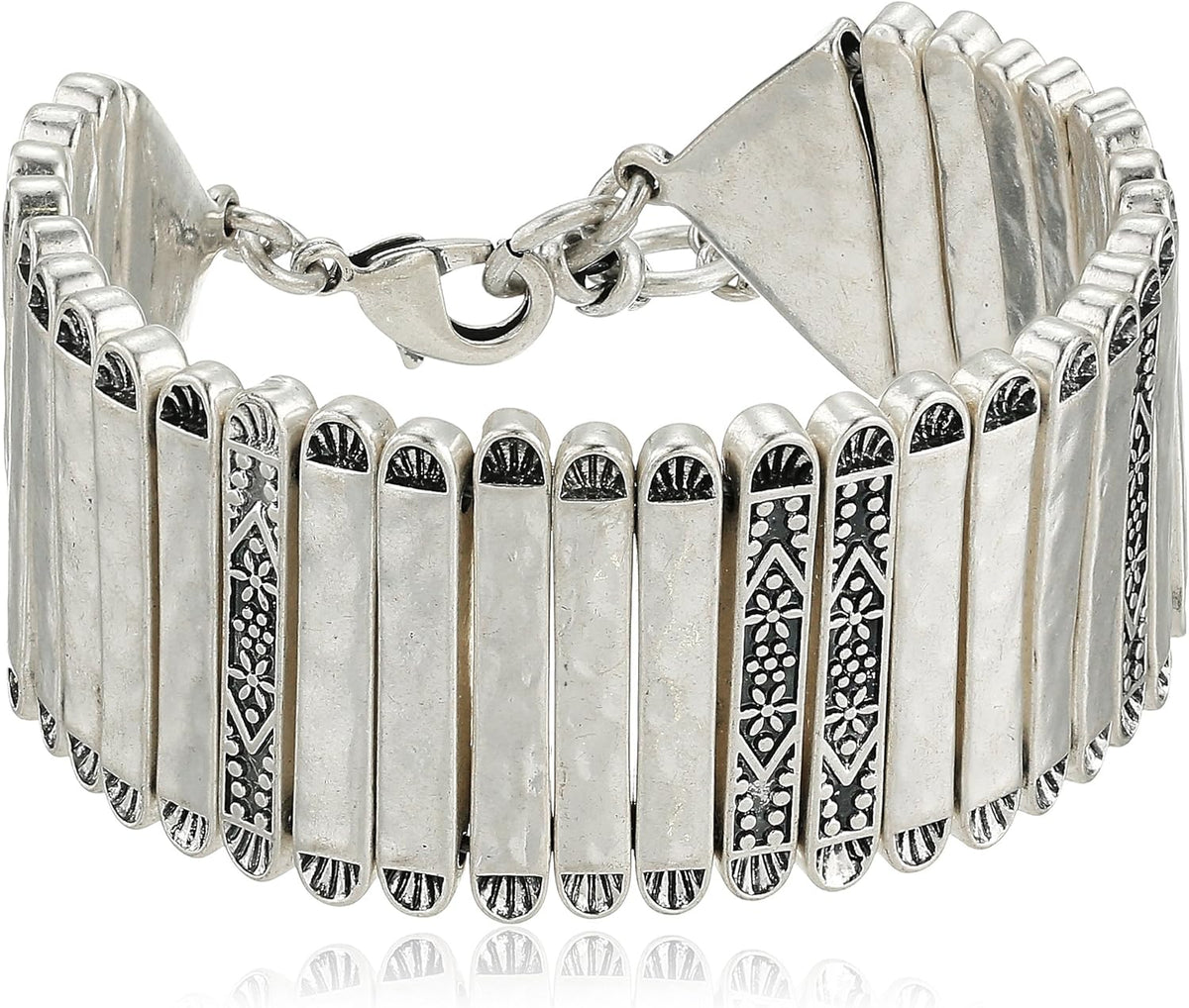 Silver-Tone Statement Link Bracelet