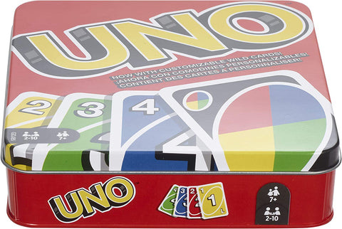 UNO Card Game for Family Night, Travel Game & Gift for Kids in a Collectible Storage Tin for 2-10 Players (Amazon Exclusive)