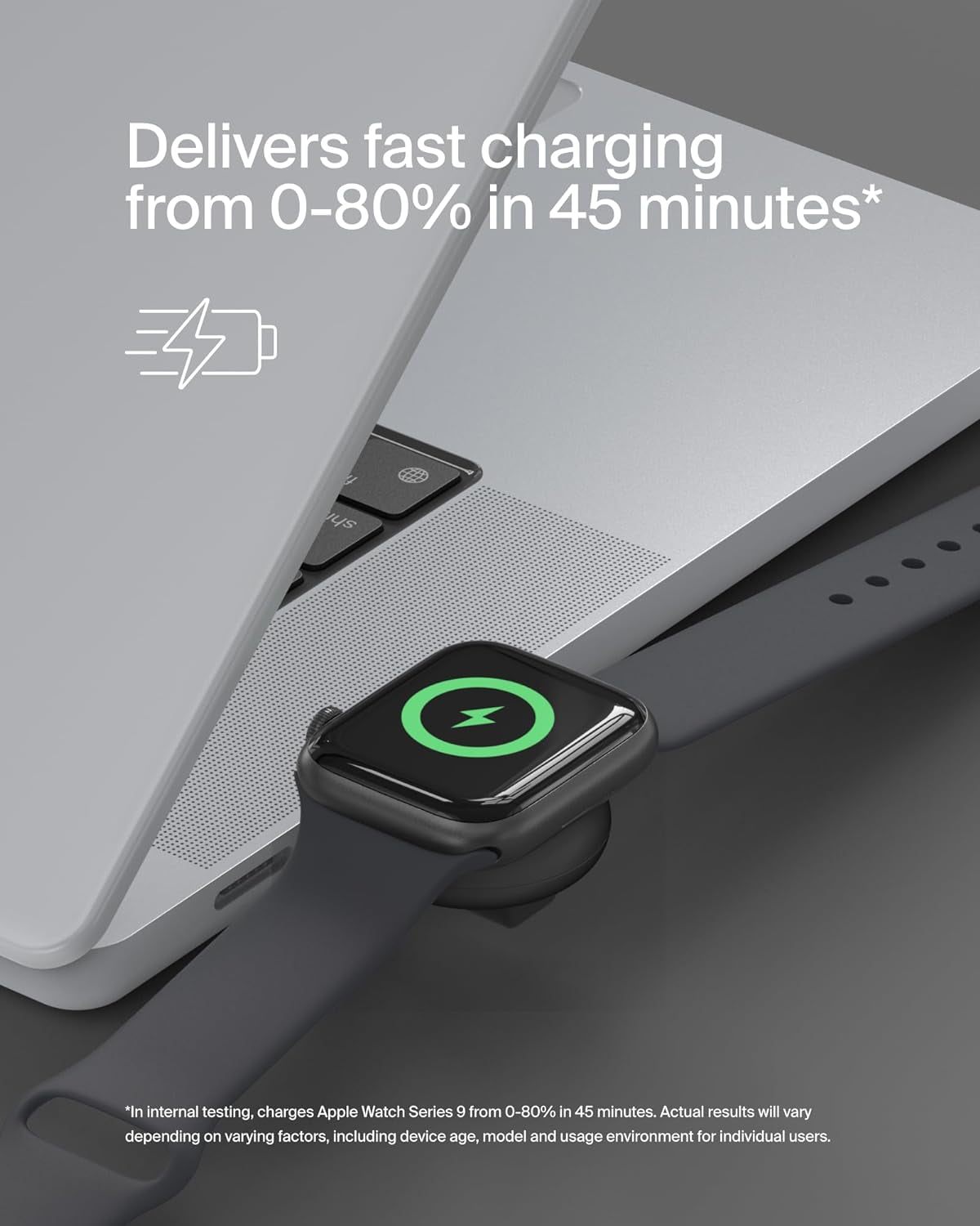 Boostcharge Portable USB-C Apple Watch Charger - Mfi-Certified USB-C Charger for Apple Watch Series 9, Series 8, Series 7, Ultra, & More - Compatible W/Macbook, Iphone 15, & More - Black