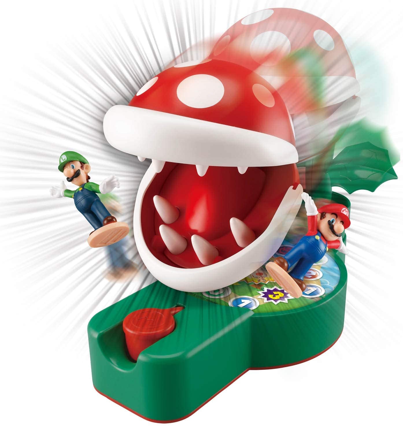 Super Mario Piranha Plant Escape! - Tabletop Action Game for Ages 4+ with 2 Collectible Super Mario Action Figures