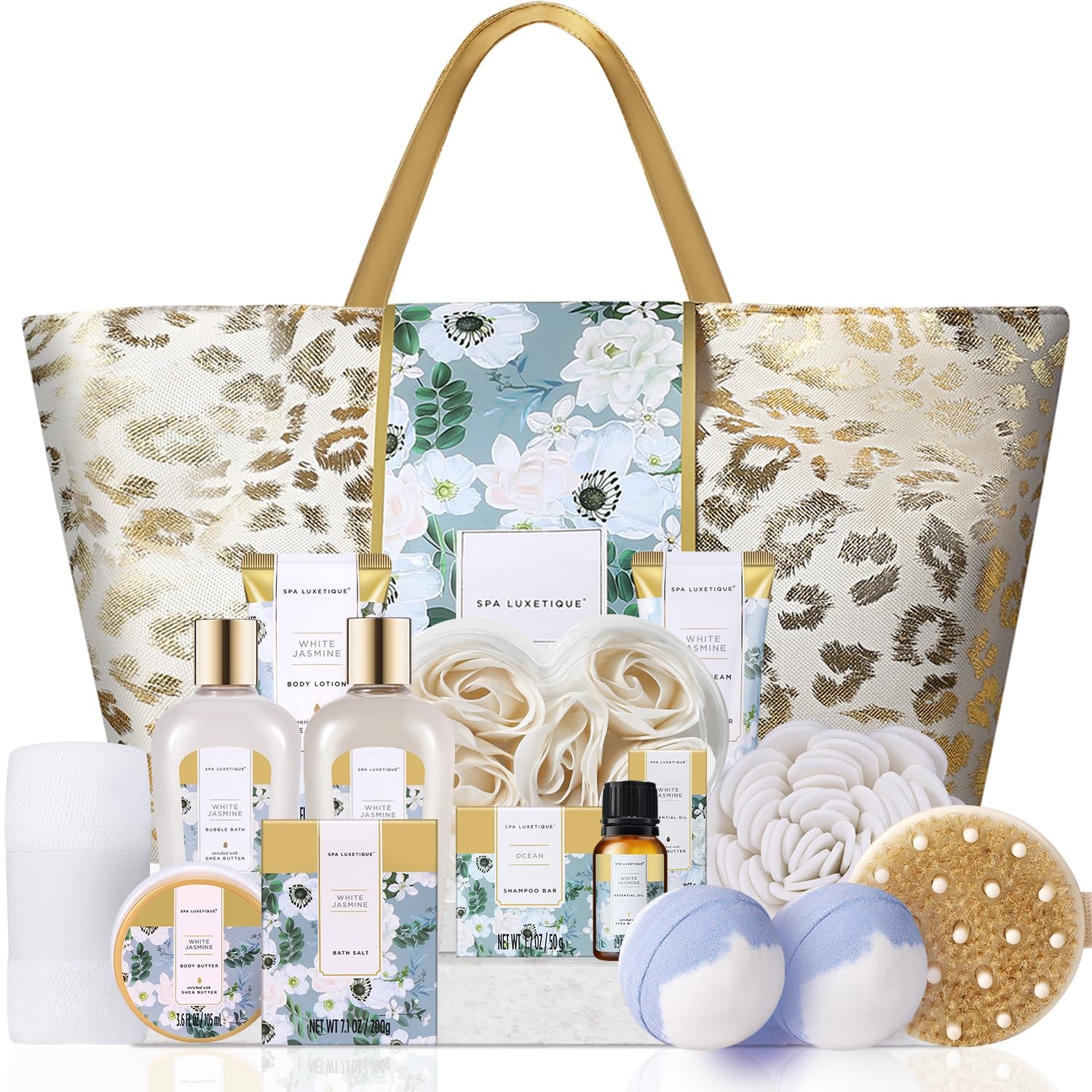 Spa Gift Baskets for Women -  Gift Set for Women, 15Pcs Luxury Relaxing Spa Kit with Bath Bombs, Hand Cream and Tote Bag, Birthday Gifts for Women, Valentines Day Spa Gifts for Women