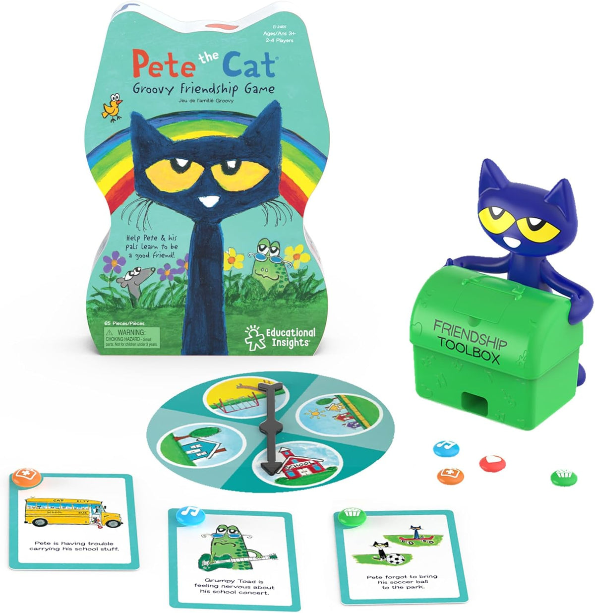 Pete the Cat® Groovy Friendship Game - SEL Games for Kids, Problem Solving Activities, for 2-4 Players, Gift for Ages 4+