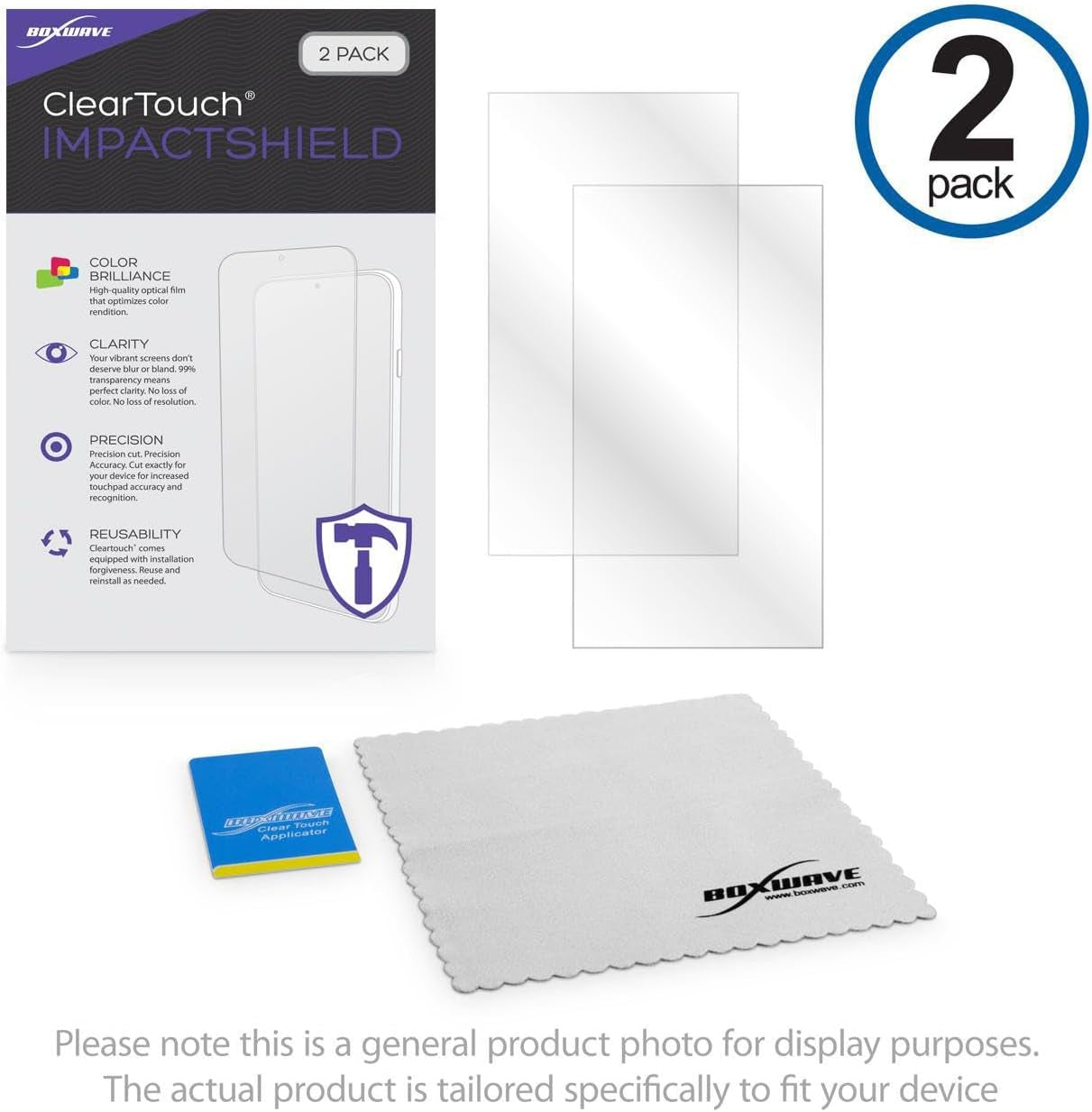 Screen Protector Compatible with ASUS ROG Phone 6 Pro - Cleartouch Impactshield (2-Pack), Impenetrable Screen Protector Flexible Film