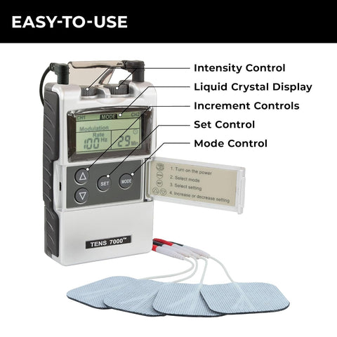 Digital TENS Unit with Accessories - TENS Unit Muscle Stimulator for Back Pain Relief, Shoulder Pain Relief, Neck Pain, Sciatica Pain Relief, Nerve Pain Relief