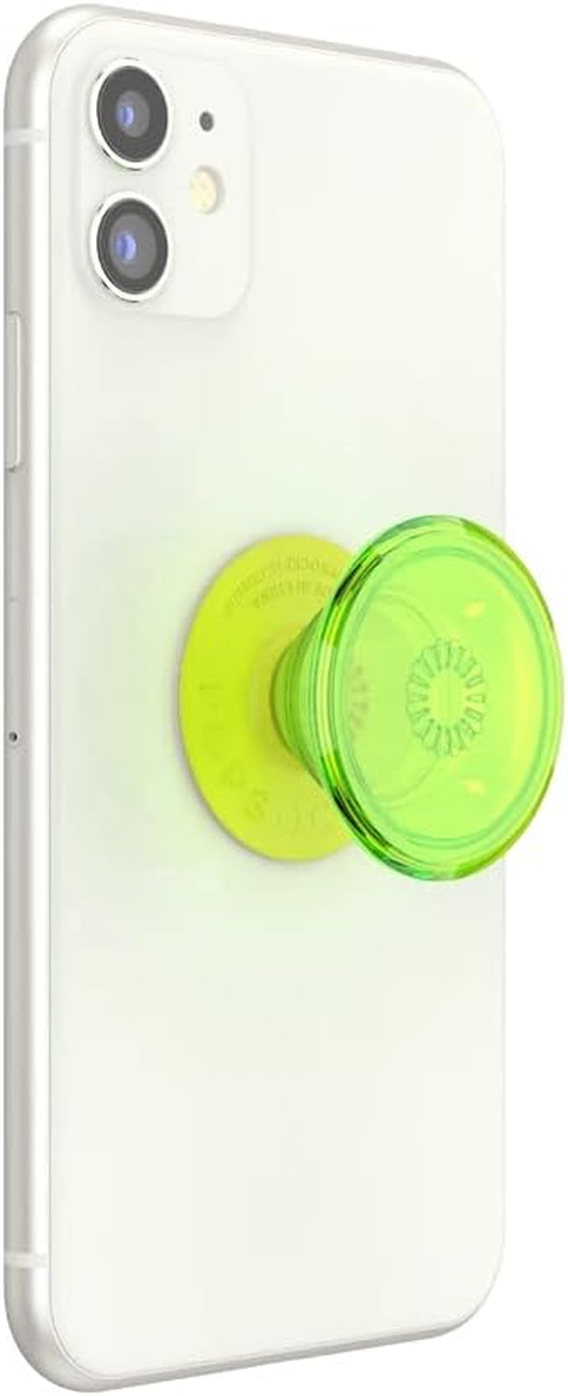 Translucent Phone Grip with Expanding Kickstand,  for Phone, Translucent Popgrip - Blazing Lime