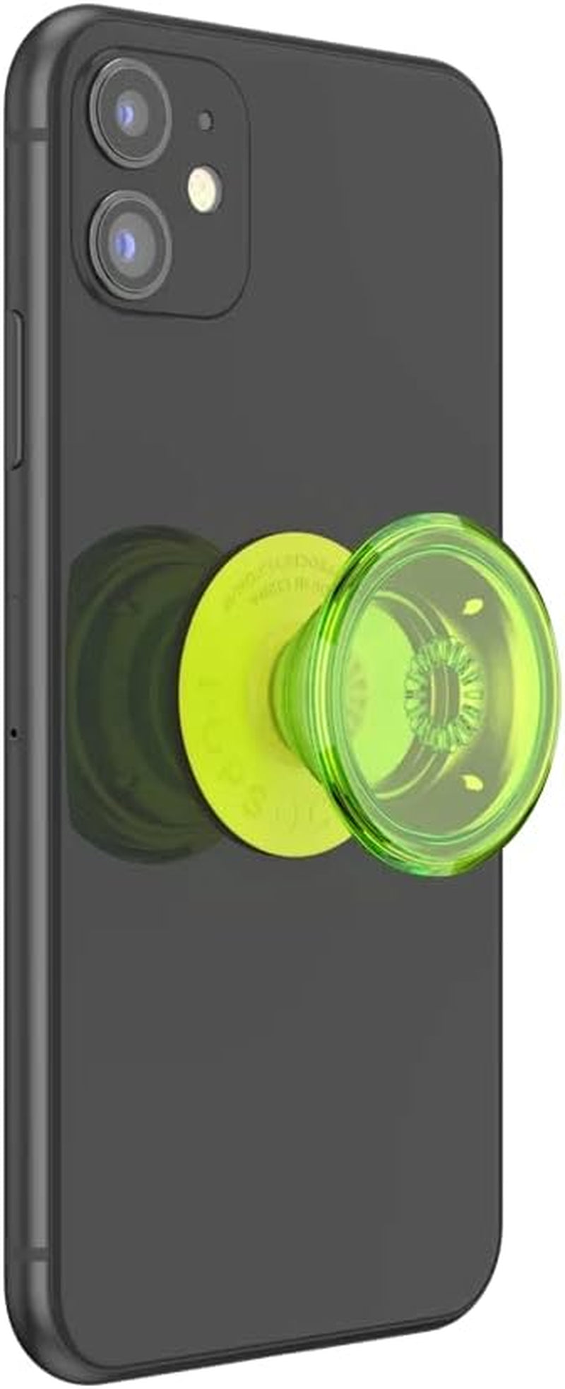 Translucent Phone Grip with Expanding Kickstand,  for Phone, Translucent Popgrip - Blazing Lime