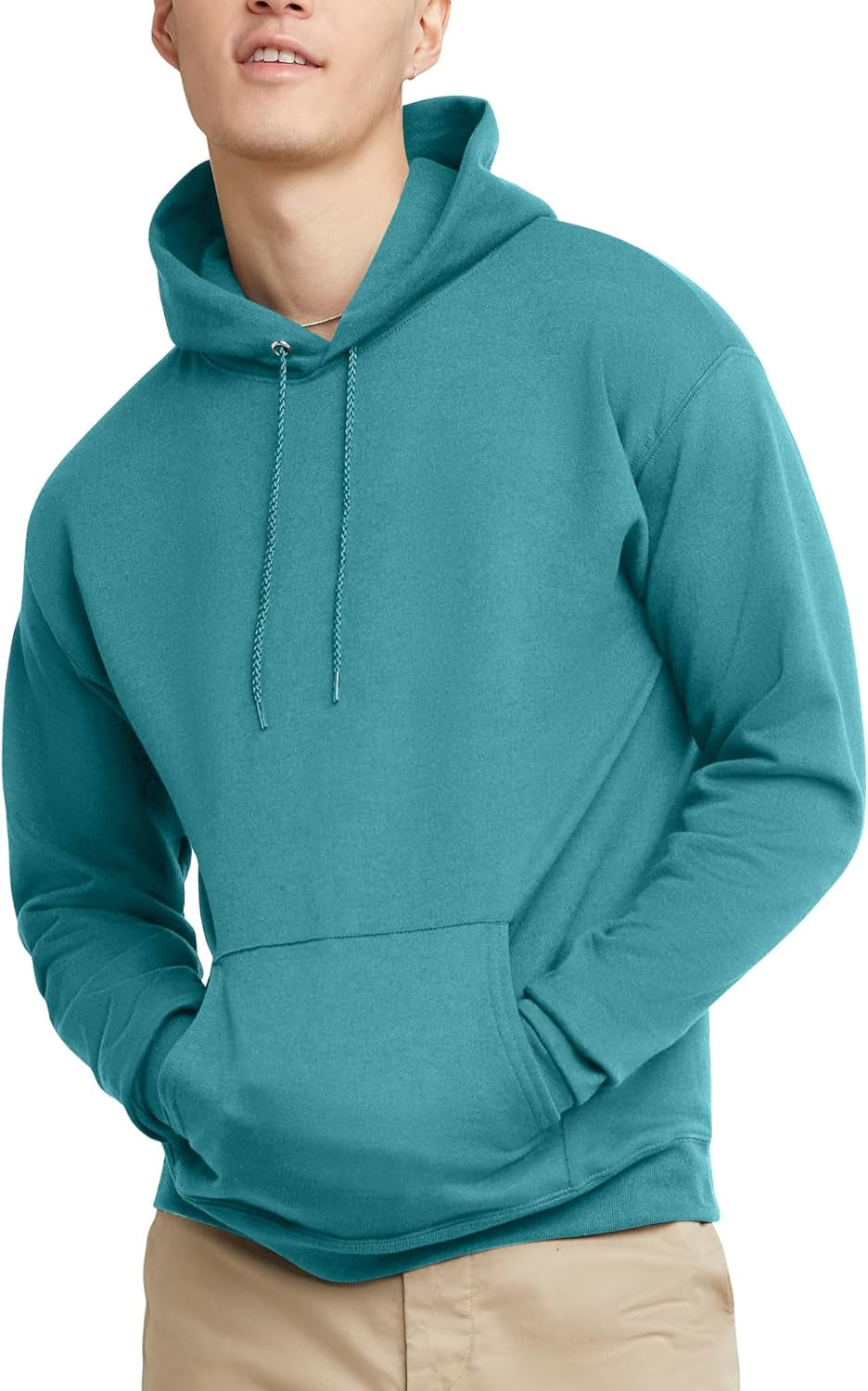 Mens Ecosmart Hoodie, Midweight Fleece Sweatshirt, Pullover Hooded Sweatshirt for Men