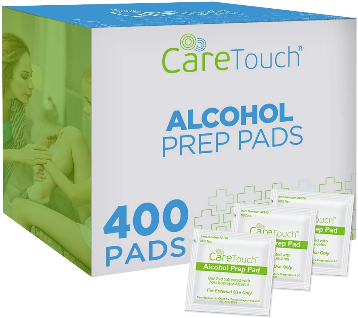 Alcohol Wipes Individually Wrapped - Prep Pads with 70% Isopropyl Alcohol, Great for Home, Medical & First Aid Kits Sterilized, Antiseptic 2-Ply Swabs 400 Count