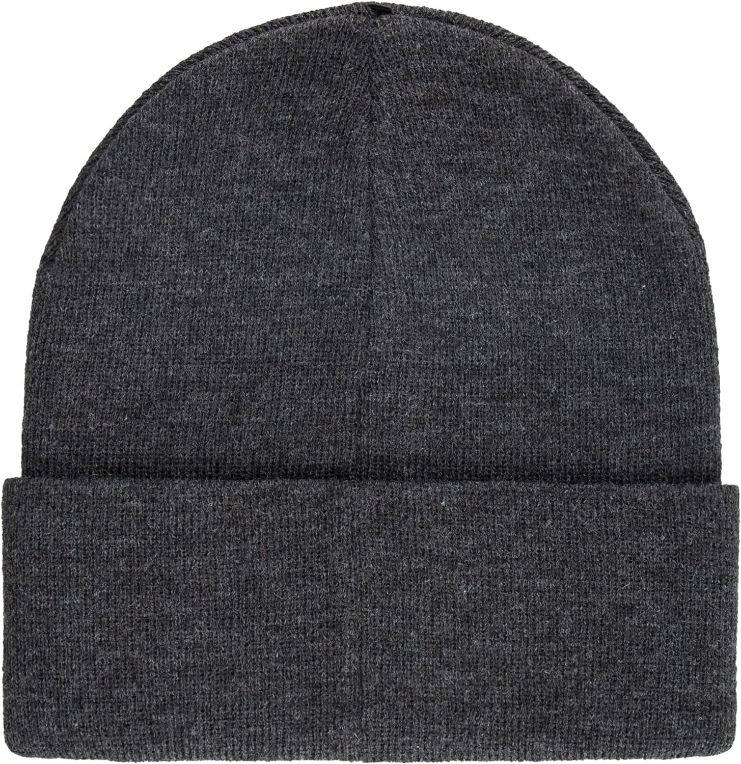 All Season Comfy Leather Logo Patch Cuffed Hero Beanie