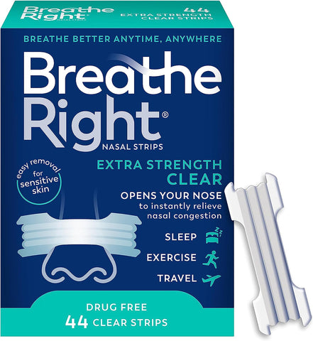 Extra Clear Drugfree Nasal Strips for Nasal Congestion Relief, 44 Count , 1 Count