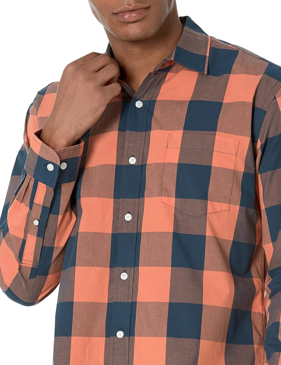 Men'S Regular-Fit Long-Sleeve Casual Poplin Shirt