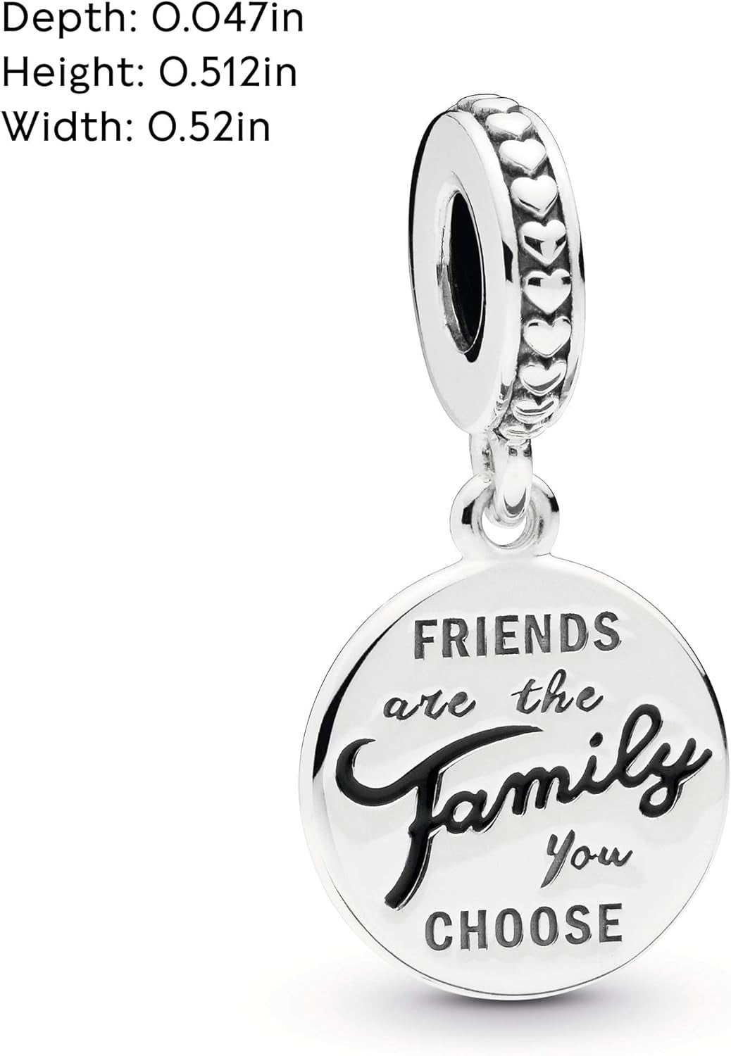 Jewelry Friends Are Family Dangle Charm - Beautiful Family Charm for  Charm Bracelets - Perfect for Holiday or Birthday Gift - Sterling Silver Charm