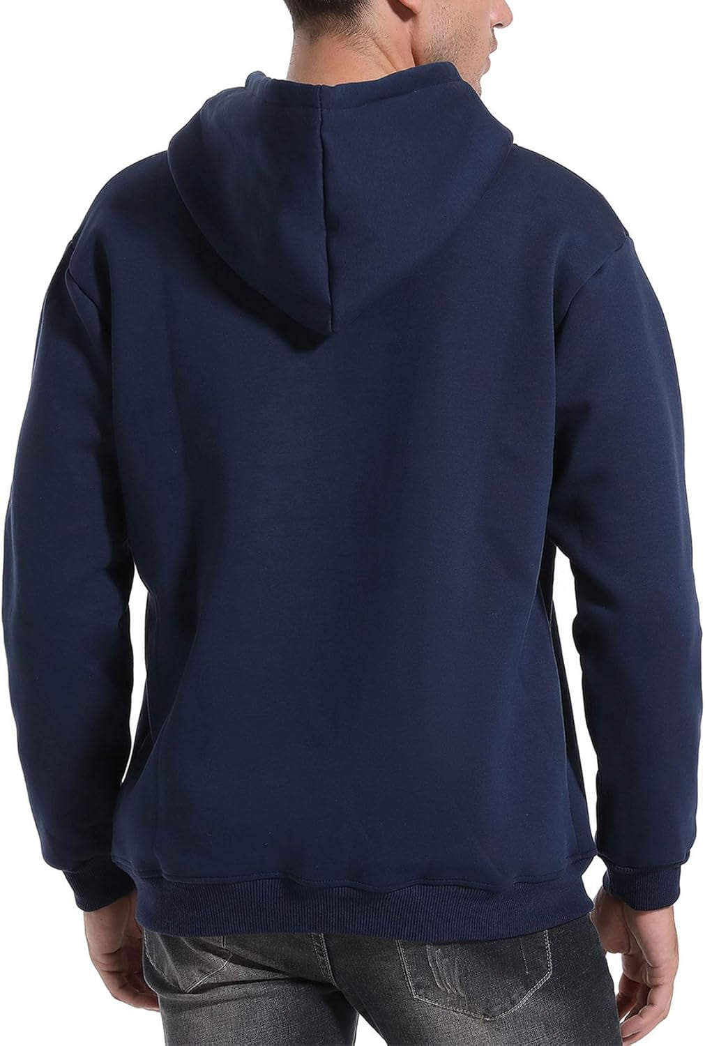 Men'S Casual Fleece Sherpa Lined Hoodie Winter Warm Pullover Hooded Sweatshirt