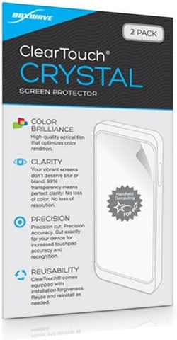 Screen Protector Compatible with Spade & Co Health Smartwatch 3 - Cleartouch Crystal (2-Pack), HD Film Skin - Shields from Scratches