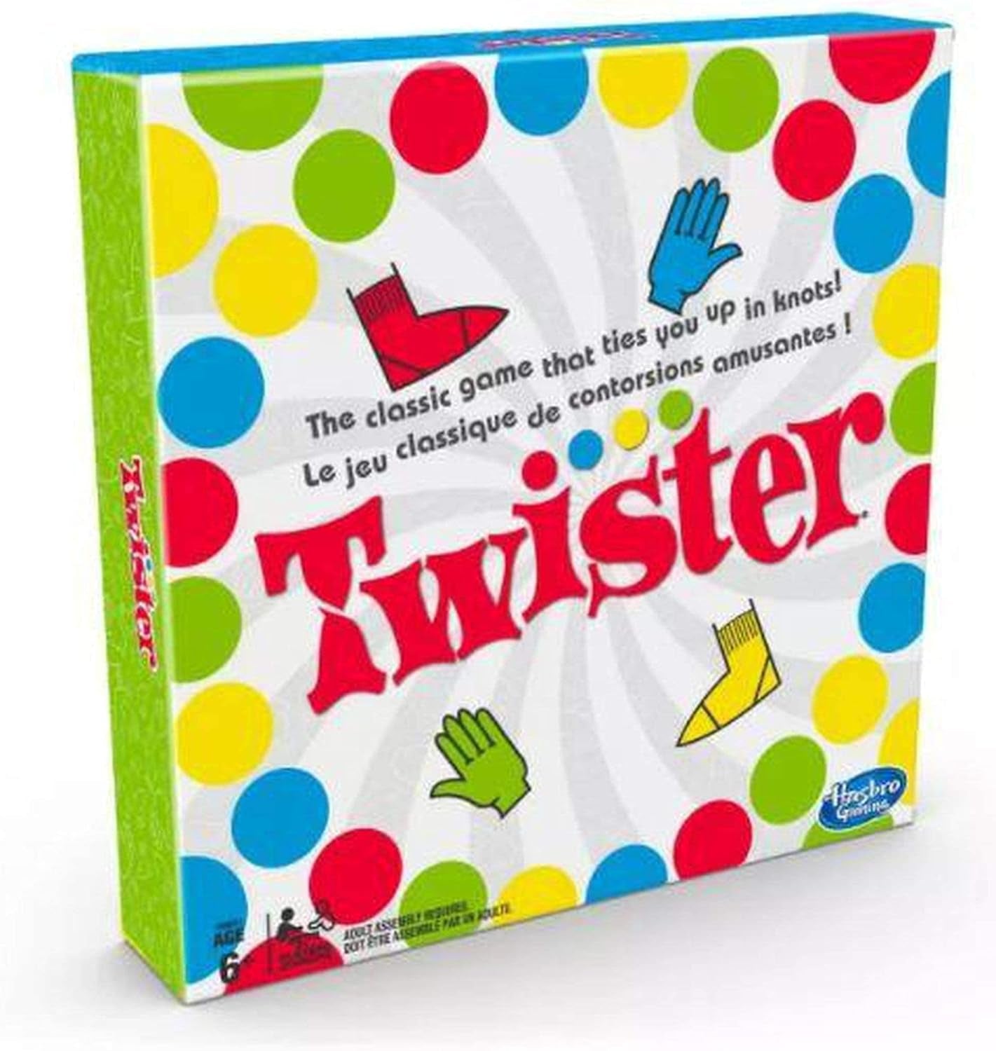 Twister Party Classic Board Game for 2 or More Players,Indoor and Outdoor Game for Kids 6 and Up,Packaging May Vary