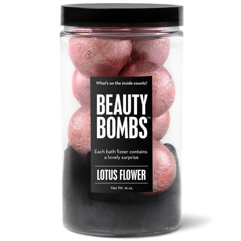 Bath Beauty Bath Bombs Jar, 16Oz, 8 Minis with Loofah