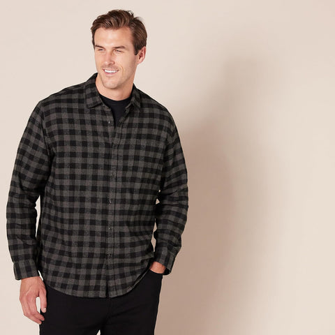 Men'S Long-Sleeve Flannel Shirt (Available in Big & Tall)