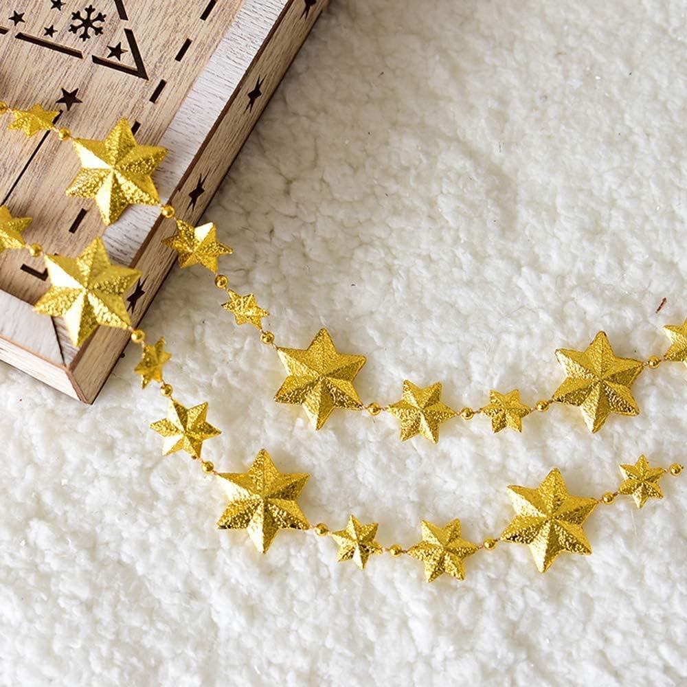 106 Inch Stars Pearls Beads String Garland for Christmas, Valentine, Exhibition, Wedding, Party, DIY Craft, Home Decoration