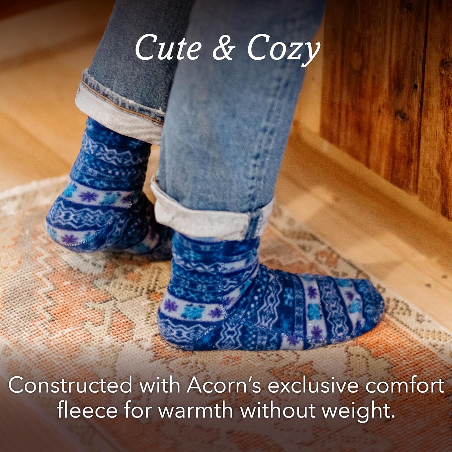 Mens and Womens Versafit Fleece Sock: Super Soft & Ultra-Warm, Mid-Calf Height, Flat-Flock Seams