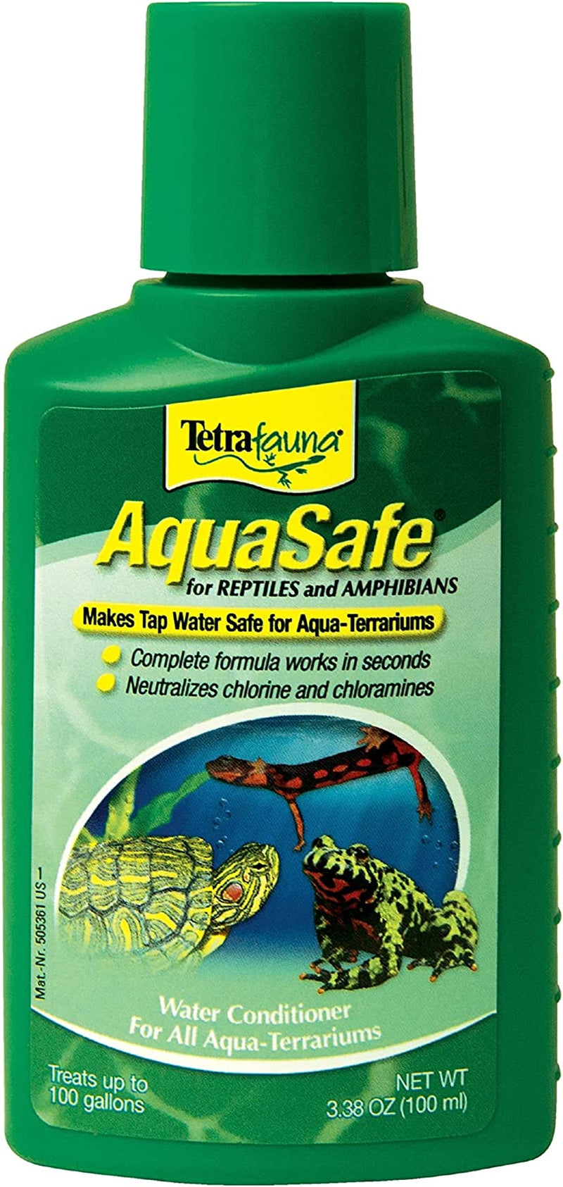 fauna Aquasafe for Reptiles and Amphibians 3.08 Ounces, Aqua-Terrarium Water Conditioner, Makes Tap Water Safe