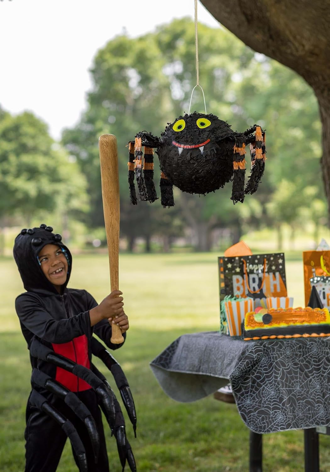 Scary Spider Pinata Birthday Party Decoration, Fiesta Halloween Themed Hanging Decor Standard