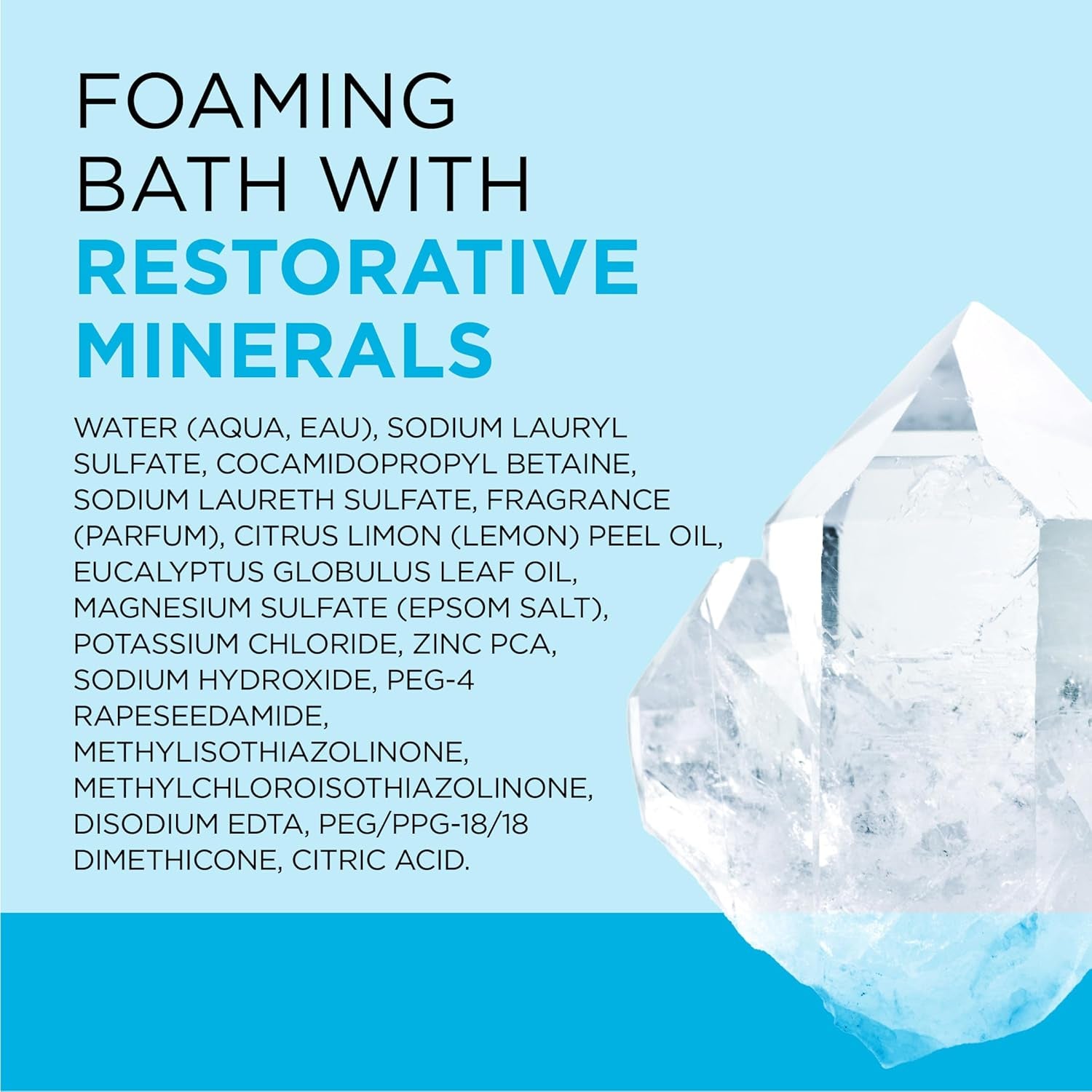 Foaming Bath with Pure Epsom Salt, Restorative Minerals with Magnesium, Potassium, Zinc & Essential Oils, 34 Fl Oz (Pack of 4)