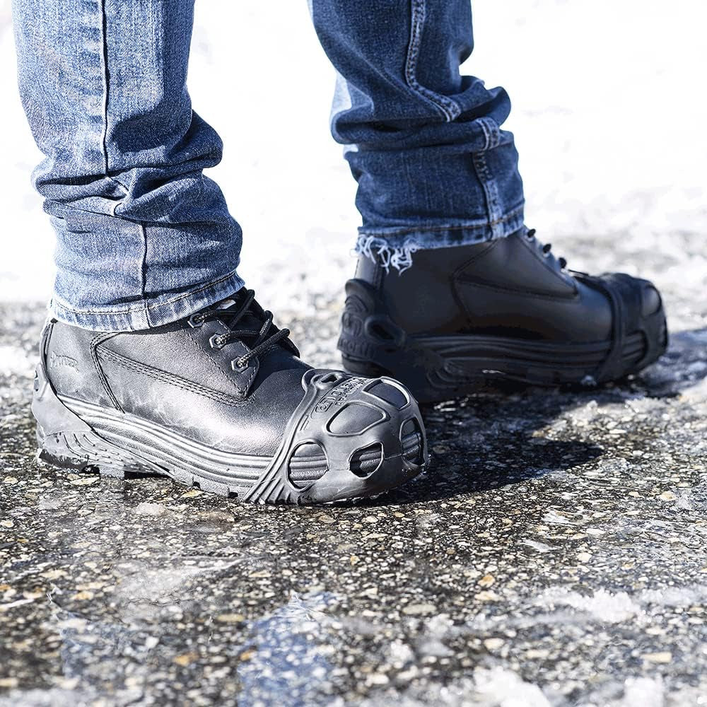 All Purpose Industrial Ice Cleats for Men & Women - Traction Aids for Walking & Working on Snow/Ice - 16 Spikes