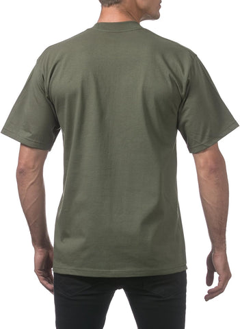 Men'S Heavyweight Cotton Short Sleeve Crew Neck T-Shirt