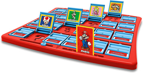 Super Mario Guess Who? Board Game, Play with Classic Nintendo Characters Including Mario, Luigi, Peach, Bowser, and Donkey Kong, Ages 6 and Up, Wm03076-En1-6,Blue,Red