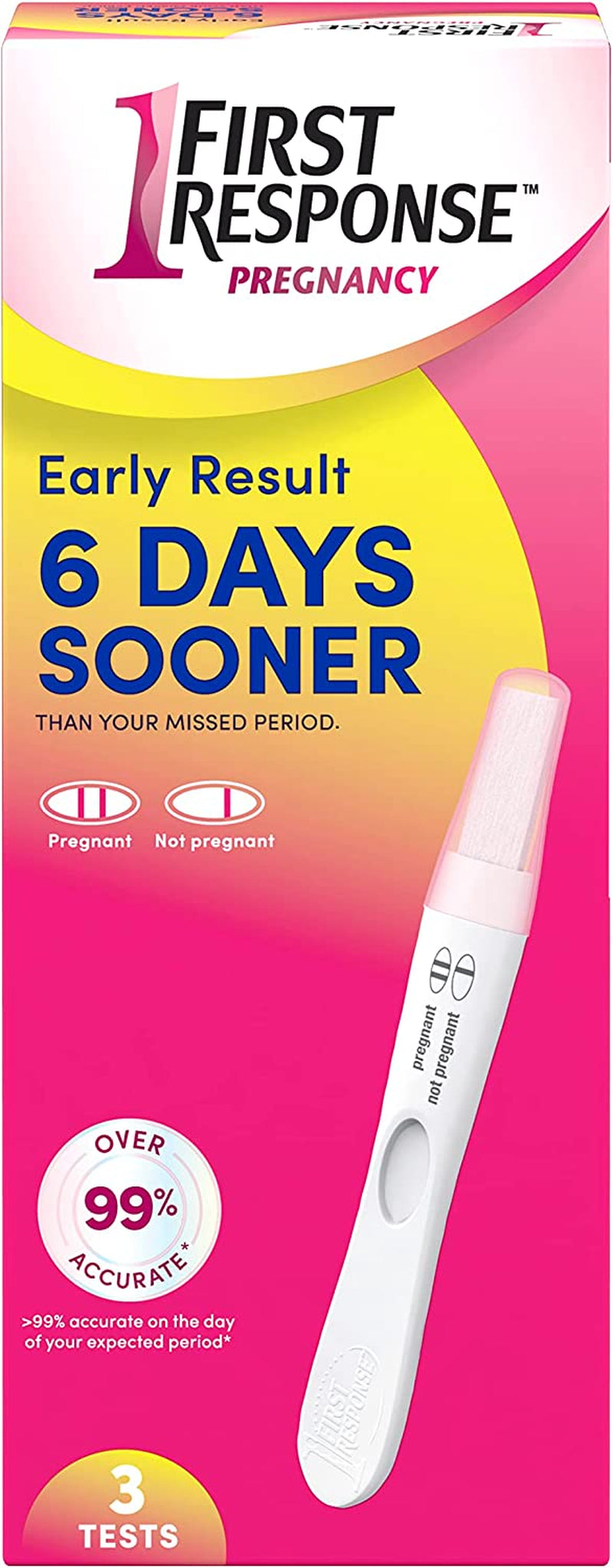 Early Result Pregnancy Test, 3 Count(Pack of 1)(Packaging & Test Design May Vary)