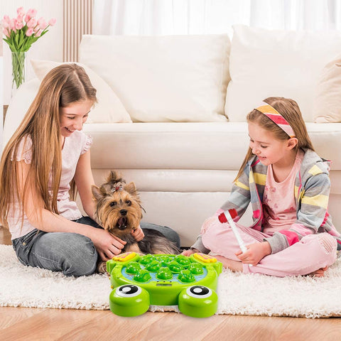 Whack a Frog Game with 2 Hammers, Toddler Early Developmental Learning Toy, Fun Birthday Gift for Kids Age 2+, Toys for 2 3 4 Year Old Boys Grils