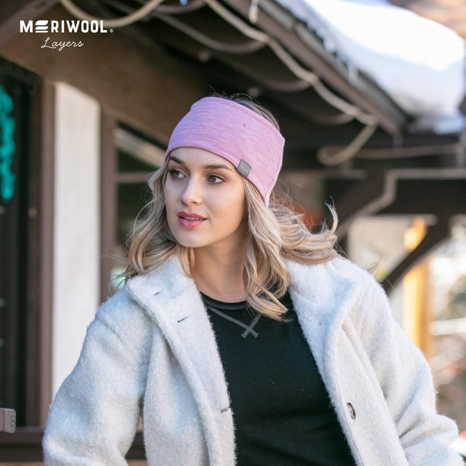 Lightweight Reversible Merino Wool Headband for Women and Men