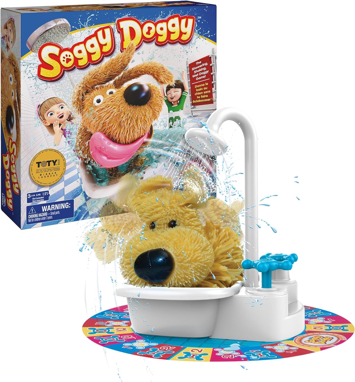 Soggy Doggy, the Showering Shaking Wet Dog Award-Winning Kids Game Board Game for Family Night Fun Games for Kids Toys & Games, for Kids Ages 4 and Up