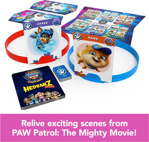 Hedbanz Junior PAW Patrol the Mighty Movie Game- Family Games Games for Family Game Night Kids Games Card Games for Families & Kids Ages 5 and Up