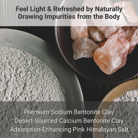 Magnetic Bentonite Clay Detox Bath – Sodium & Calcium Bentonite, & Himalayan Salt – Healing Clay to Remove Environmental Toxins for a Whole Body Detox – Health & Beauty Clay by