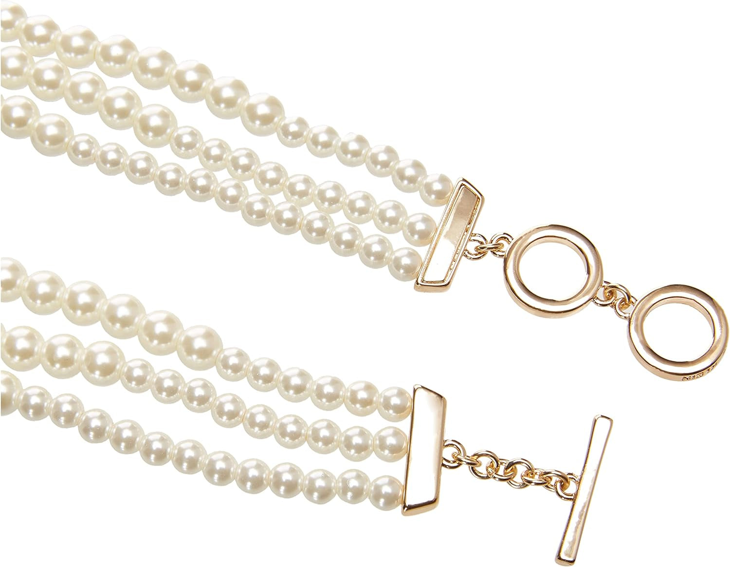 Women'S Gold-Tone Blanc Pearl Collar Necklace