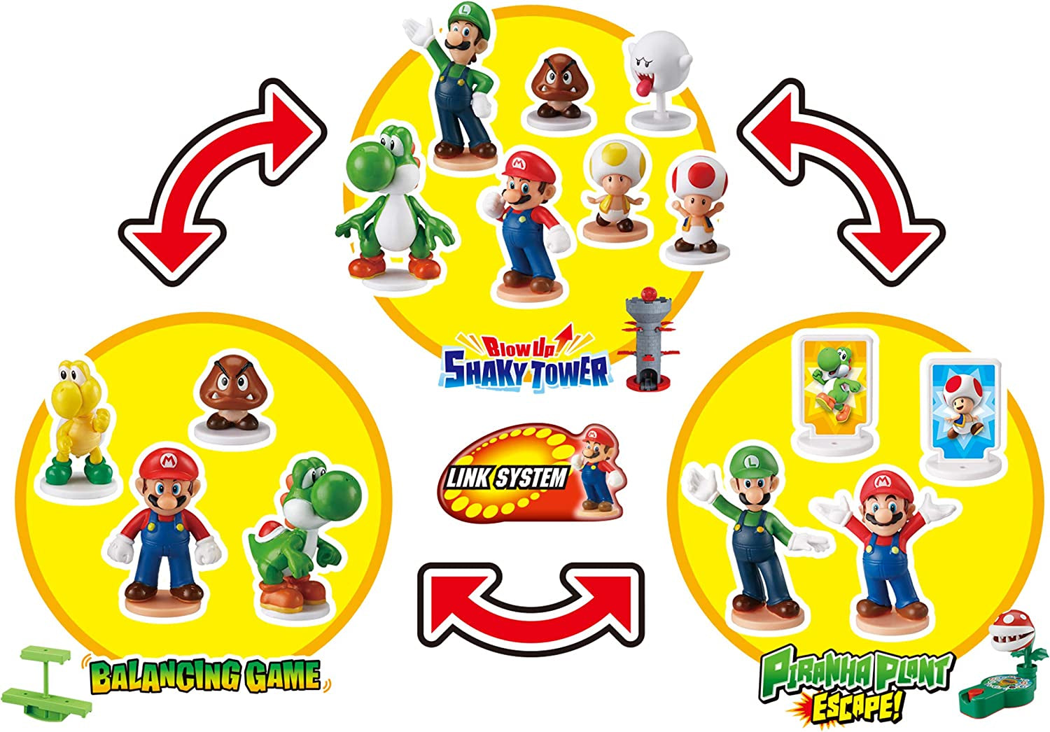 Super Mario Piranha Plant Escape! - Tabletop Action Game for Ages 4+ with 2 Collectible Super Mario Action Figures