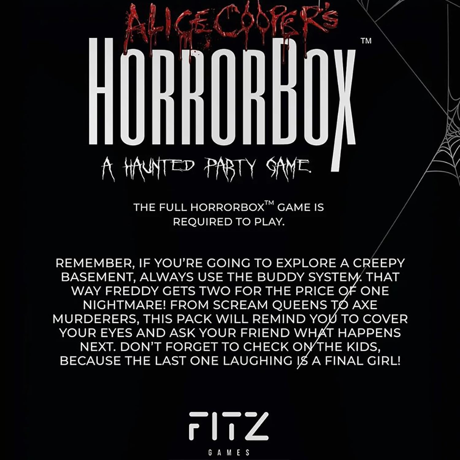 Alice Cooper'S Horrorbox Slasher EXPANSION - Hilariously Spooky Card Game for Family Game Night, Ages 14+, 4-10 Players, 30-60 Min Playtime, Made by  Games