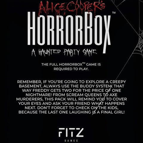 Alice Cooper'S Horrorbox Slasher EXPANSION - Hilariously Spooky Card Game for Family Game Night, Ages 14+, 4-10 Players, 30-60 Min Playtime, Made by  Games