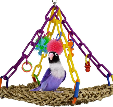 SB747 Mini Flying Trapeze Bird Toy, Small Bird Size, 6” X 7” X 9”