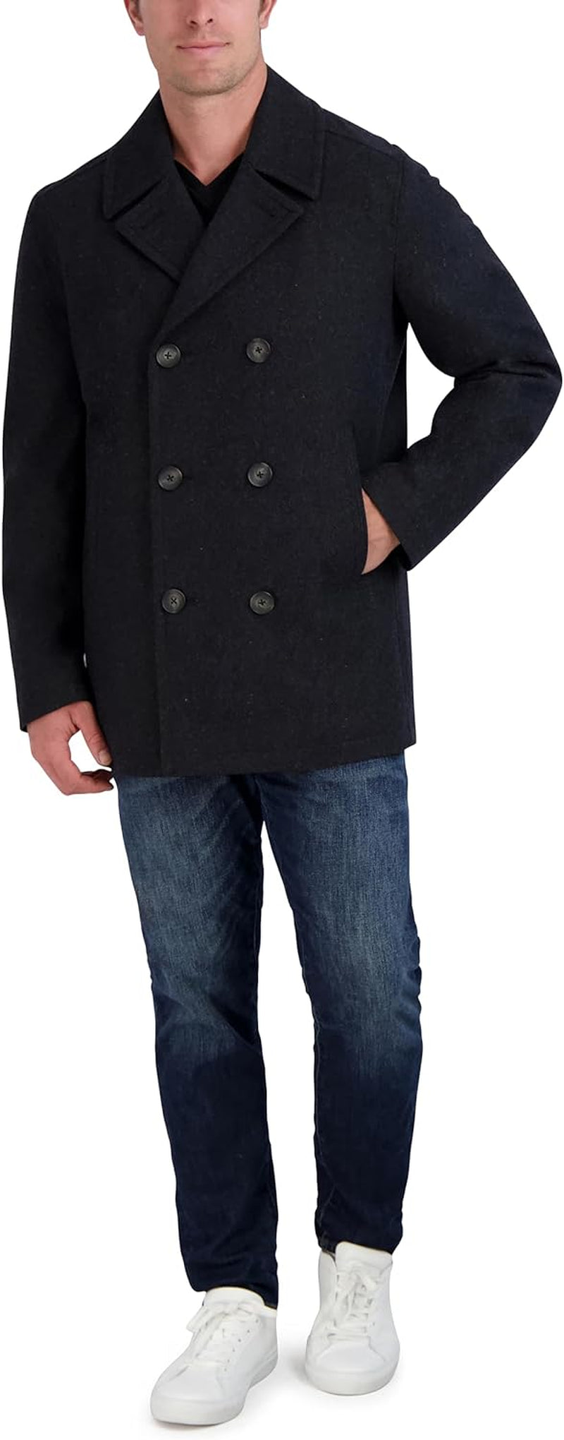 Men'S Classic Double Breasted Peacoat