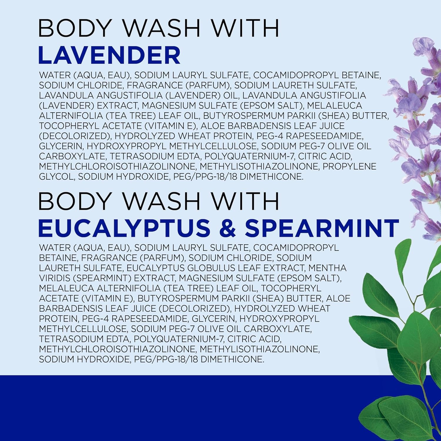 Body Wash with Pure Epsom Salt, Lavender & Eucalyptus, 24 Fl Oz (Pack of 2)